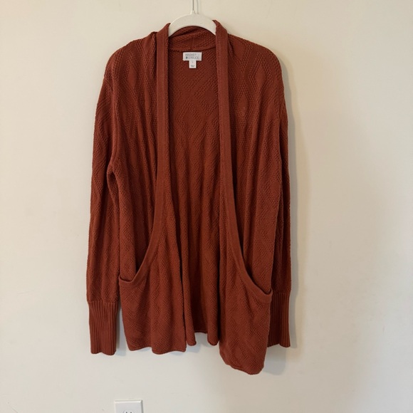 Rust Open-Front Cardigan Sweater - Picture 1 of 4